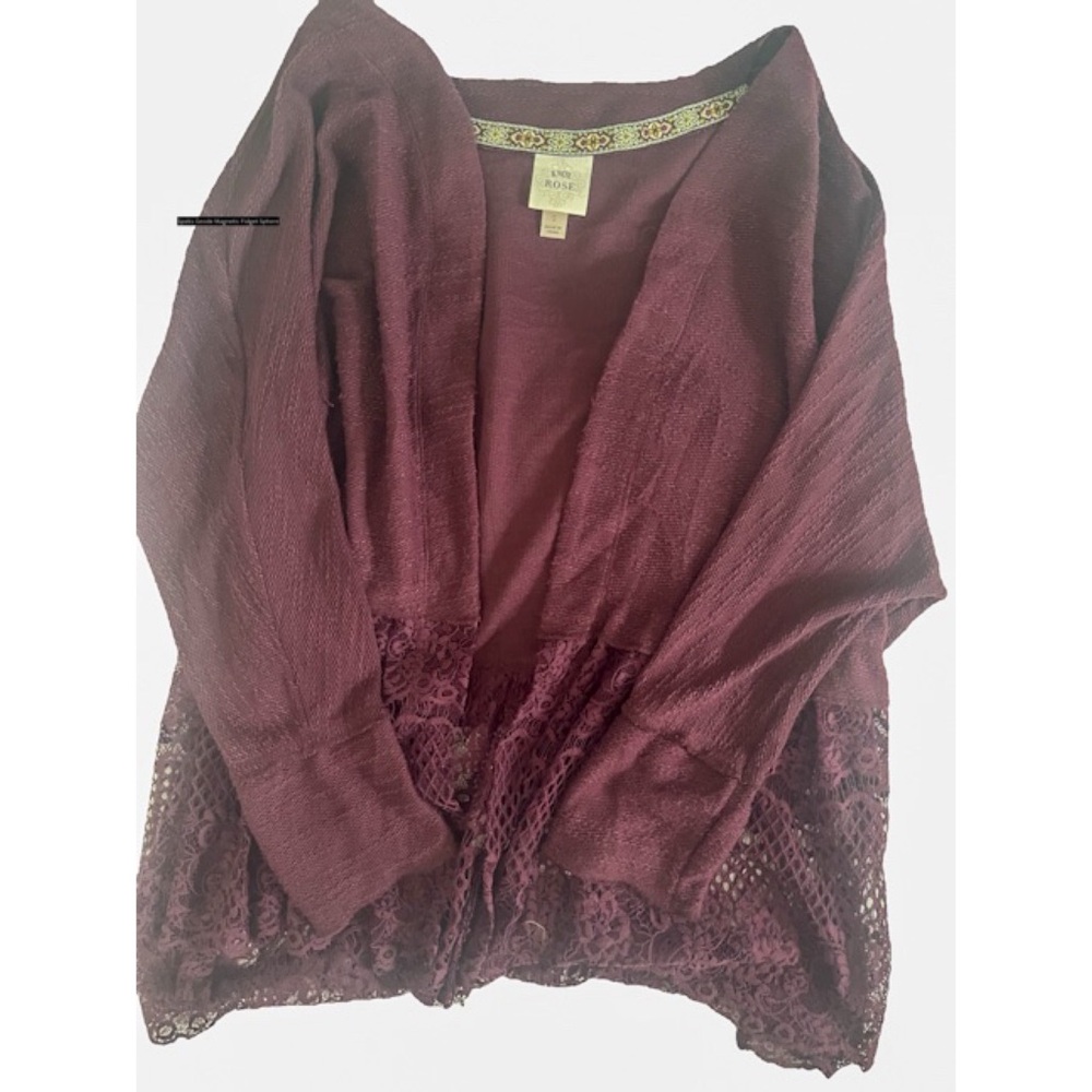 Knox Rose Red Ruffled Cardigan - Picture 5 of 7
